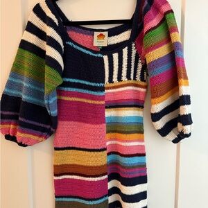 FARM Rio Multicolor Striped Mini Dress